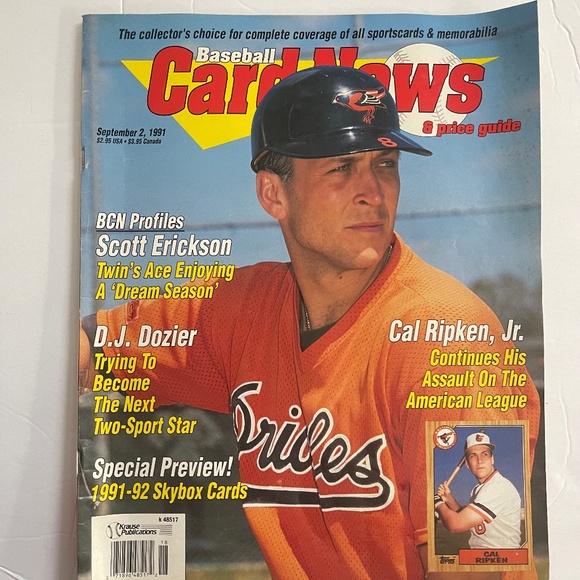 1991 Baseball Card News -Cal Ripken Jr. On the cover - Picture 1 of 3